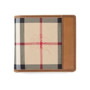 Authentic Burberry Men's Haymarket Check Bi-fold Wallet (Pre-owned)